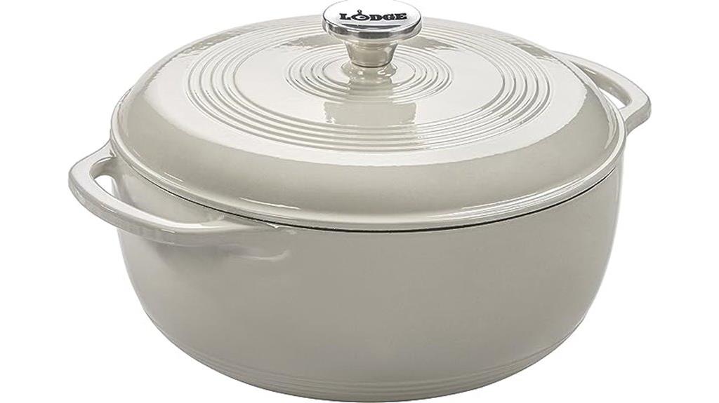six quart enameled cast iron