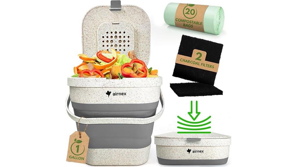 small collapsible kitchen compost bin