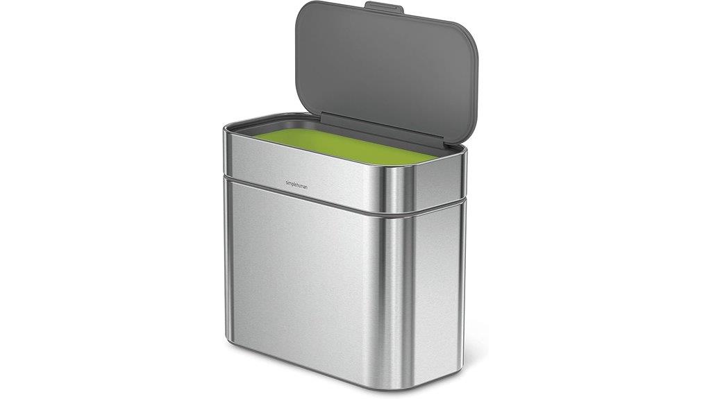 small stainless steel compost bin