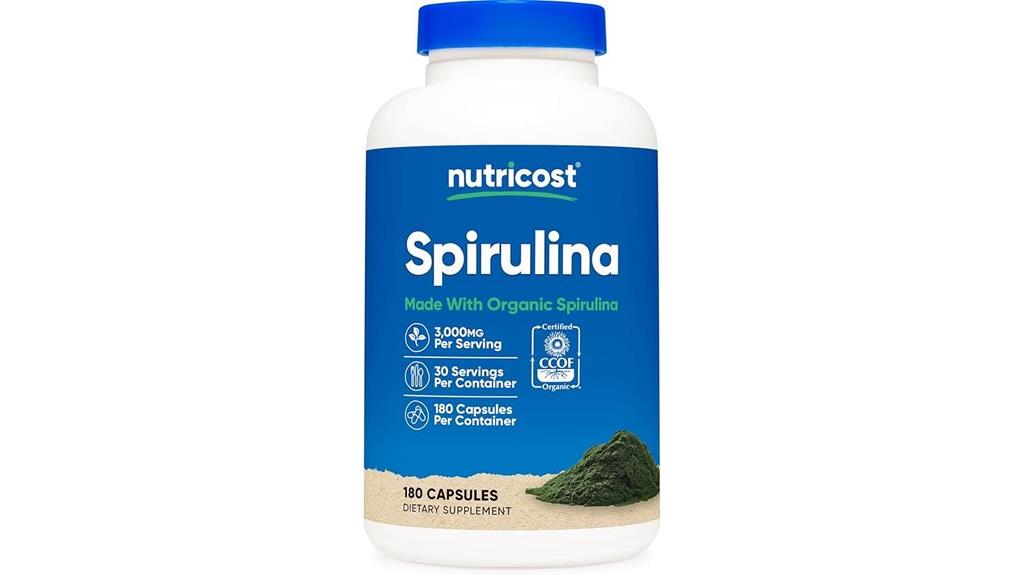 spirulina capsules 3 000mg dosage
