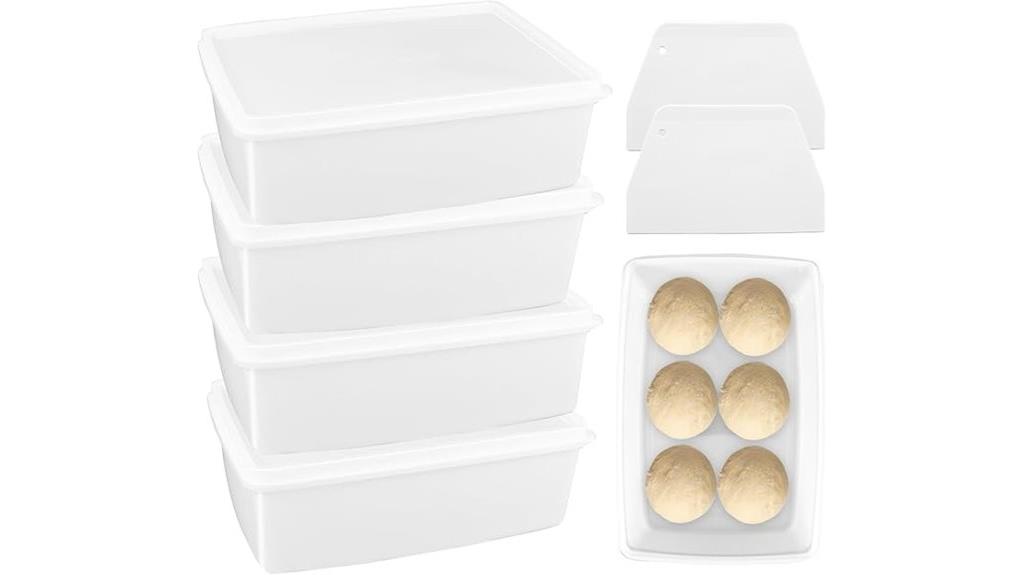 stackable pizza dough containers