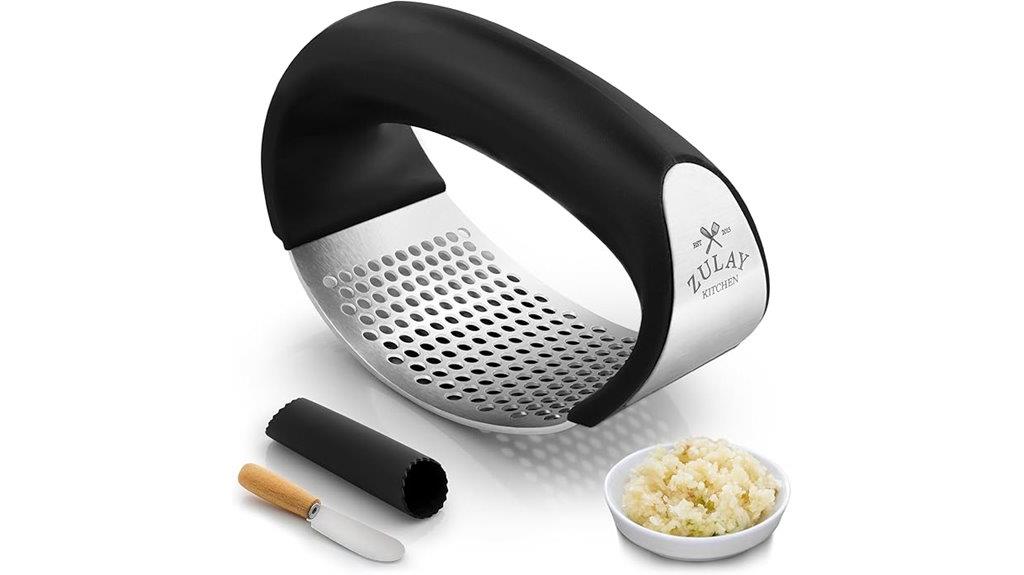 stainless garlic press set