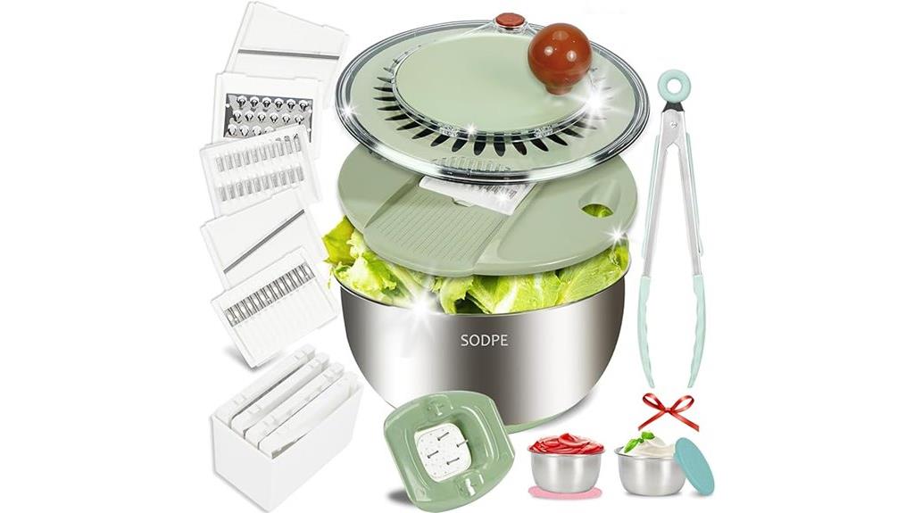 stainless salad spinner accessories