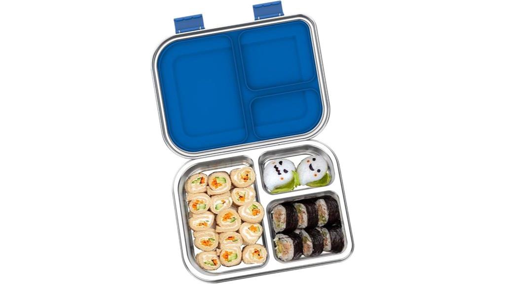 stainless steel 3 compartment lunchbox