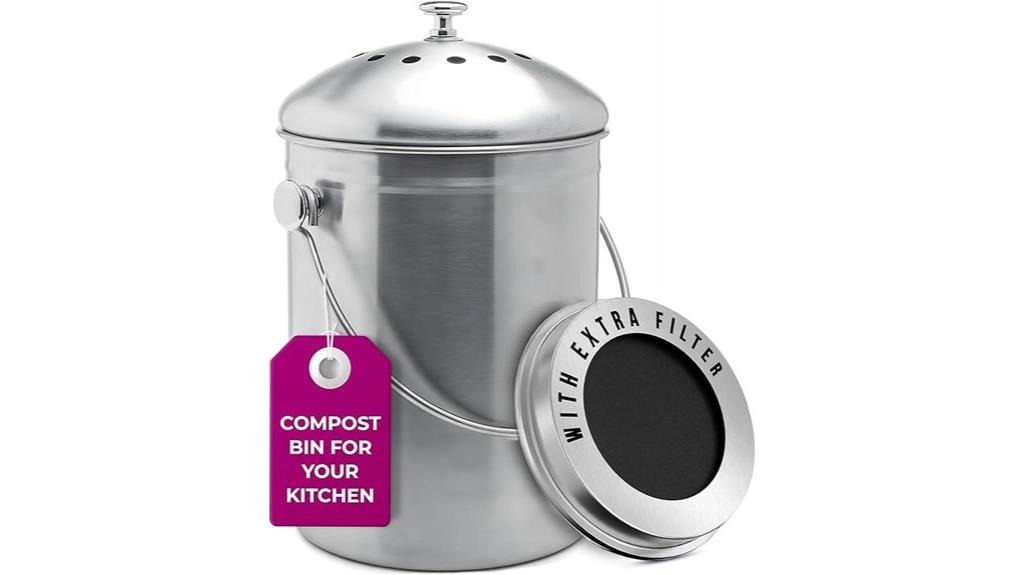 stainless steel compost bin