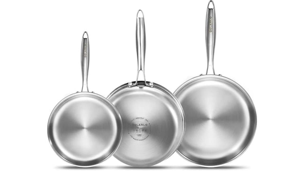 stainless steel frying pans