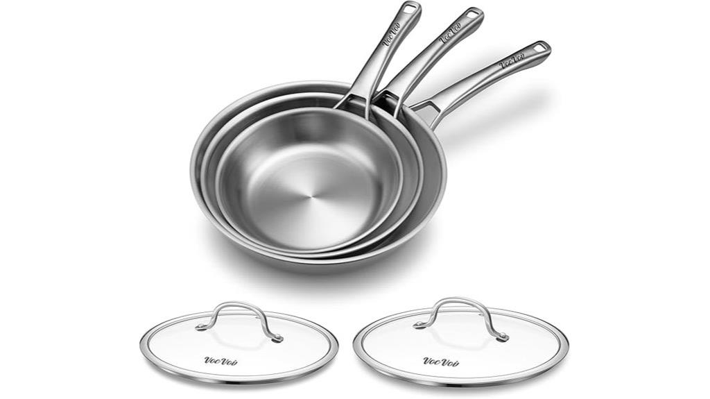 stainless steel frying set