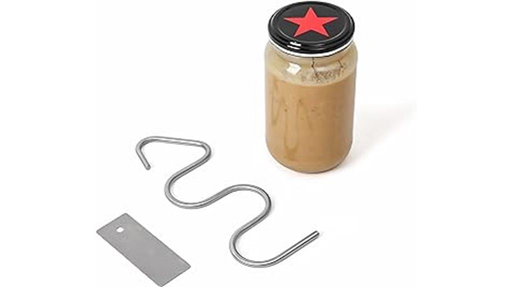 stainless steel peanut butter stirrer
