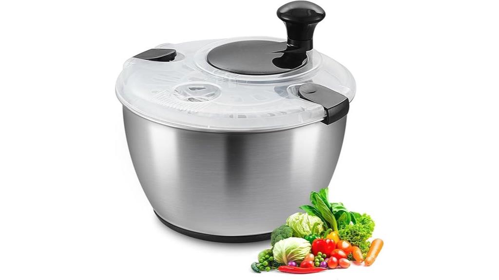 stainless steel salad spinner