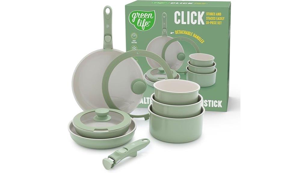 ten piece nonstick cookware set
