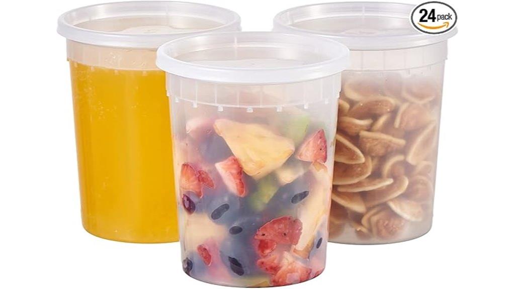 thirty two ounce plastic containers