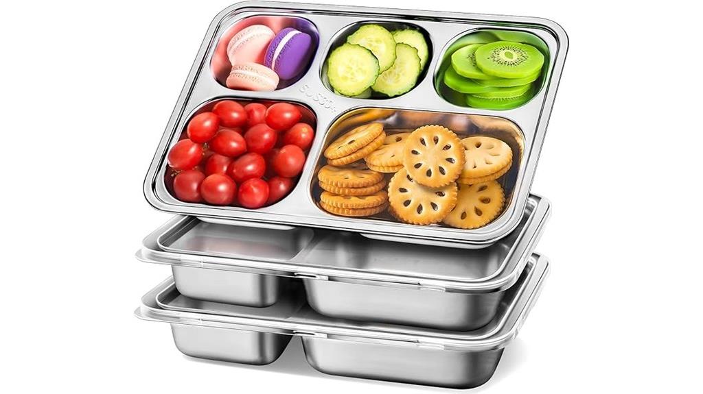 three pack stainless steel containers