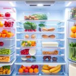 top space saving fridge storage