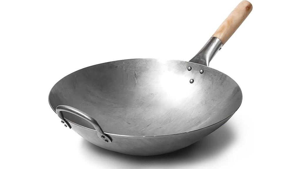 traditional hand hammered wok