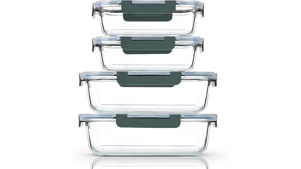 two pack glass storage sets