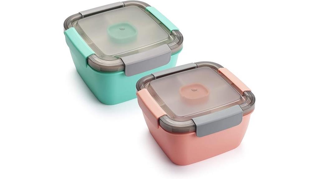 two pack salad lunch containers