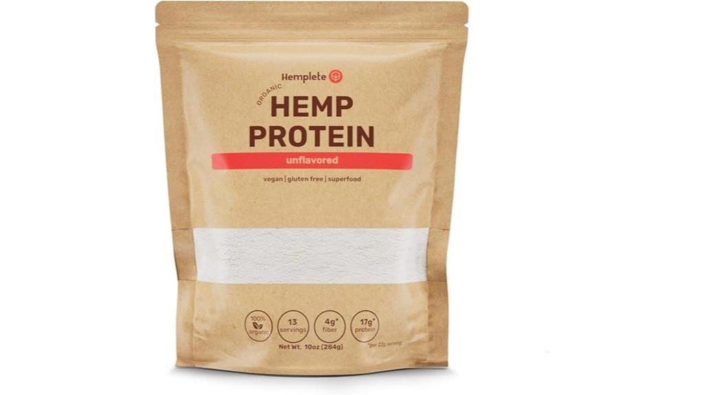 unflavored hemp plant protein
