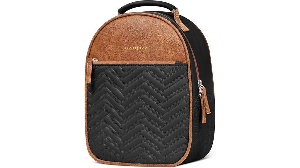vegan leather lunch bag