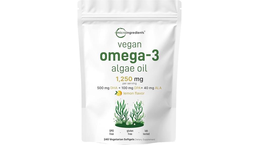 vegan omega algae softgels