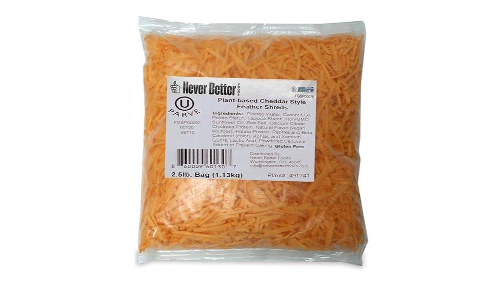 vegan shredded cheddar cheese