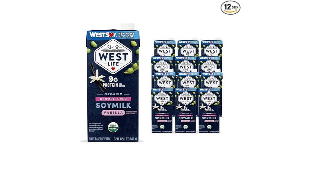 vegan unsweetened soy milk