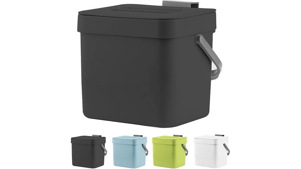 wall mounted kitchen trash can