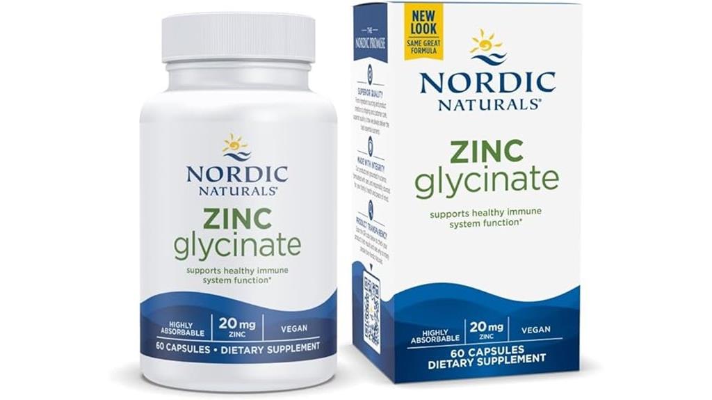 zinc glycinate capsules supplement