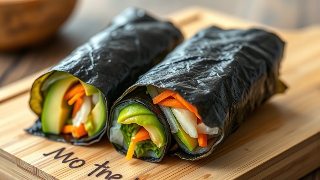 avocado crunchy nori rolls
