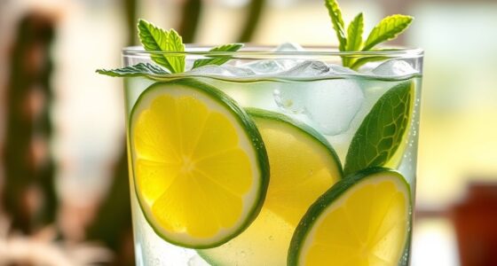 cactus lime mint drink