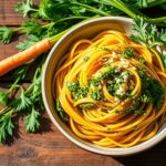 carrot top pesto pasta
