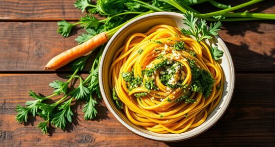 carrot top pesto pasta