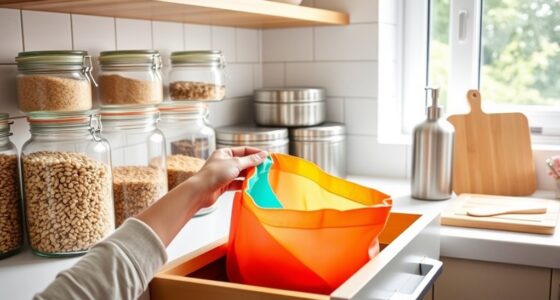 cutting kitchen plastic waste