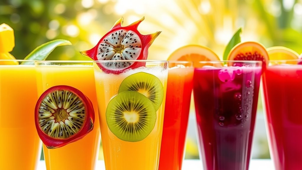 exotic fruit tropical juices