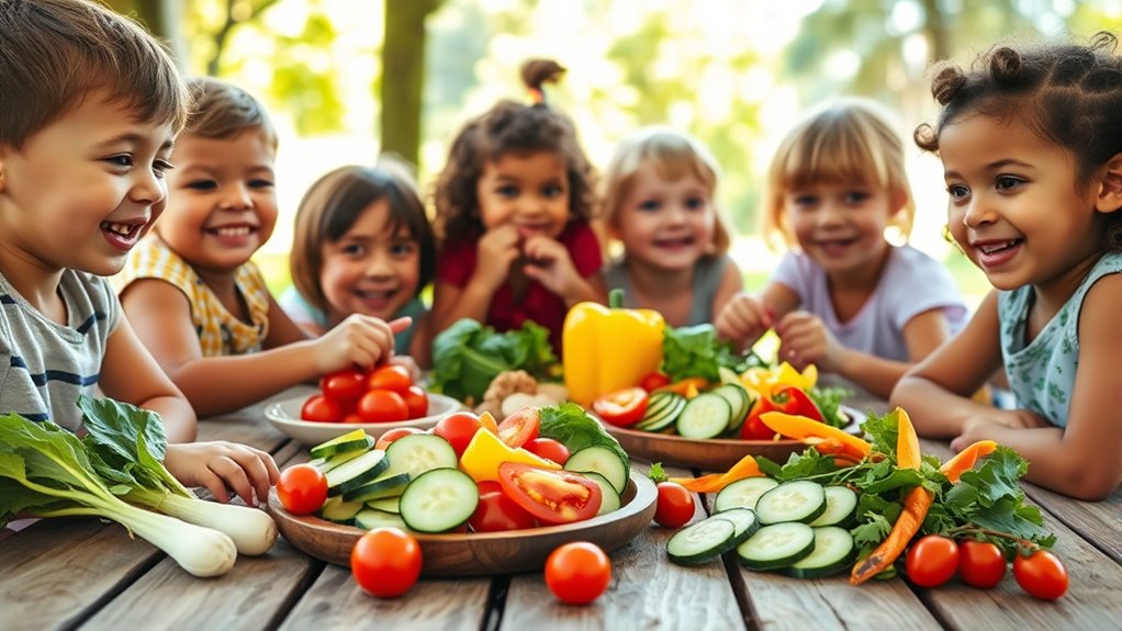 healthy kids eat plants
