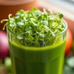healthy microgreen green juice