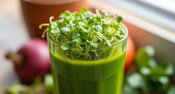 healthy microgreen green juice