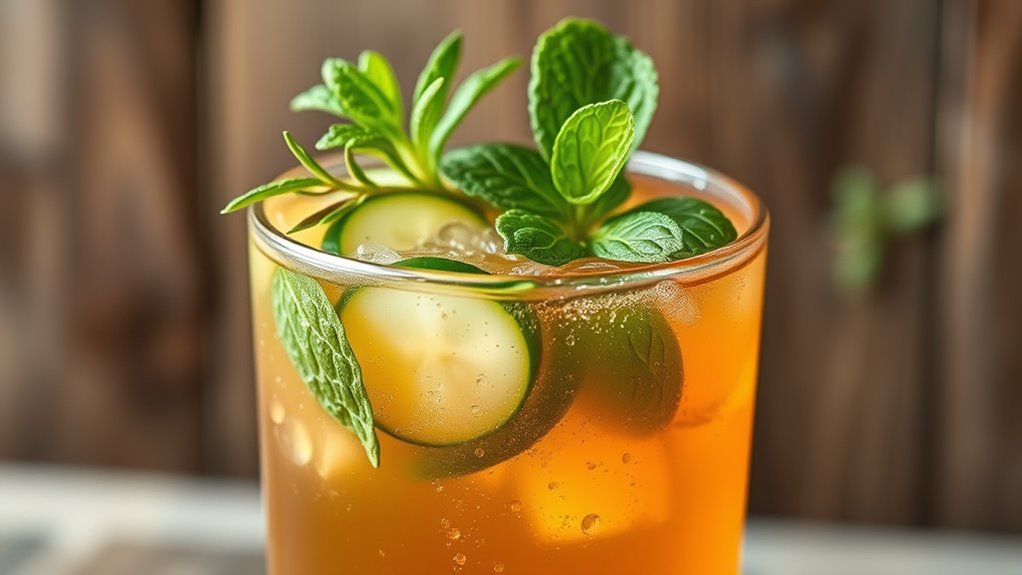 herb infused kombucha mocktails