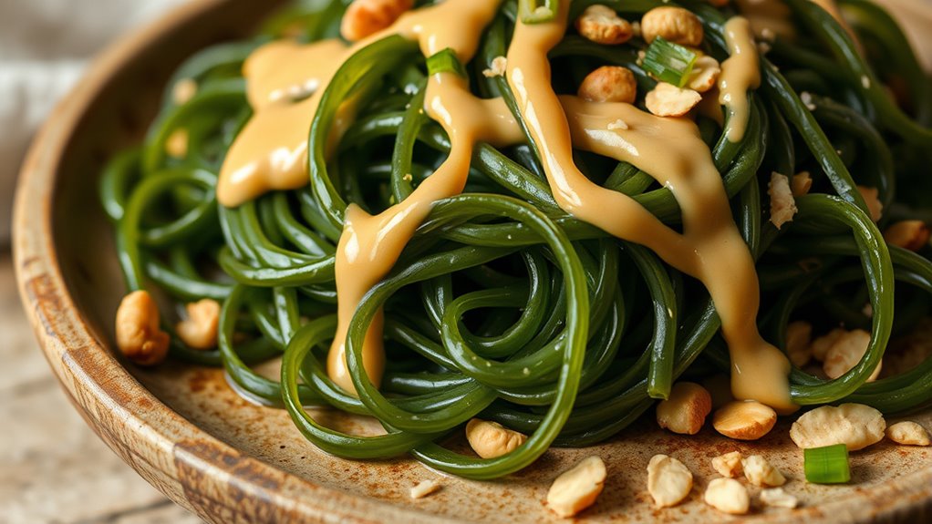 homemade kelp noodle preparation