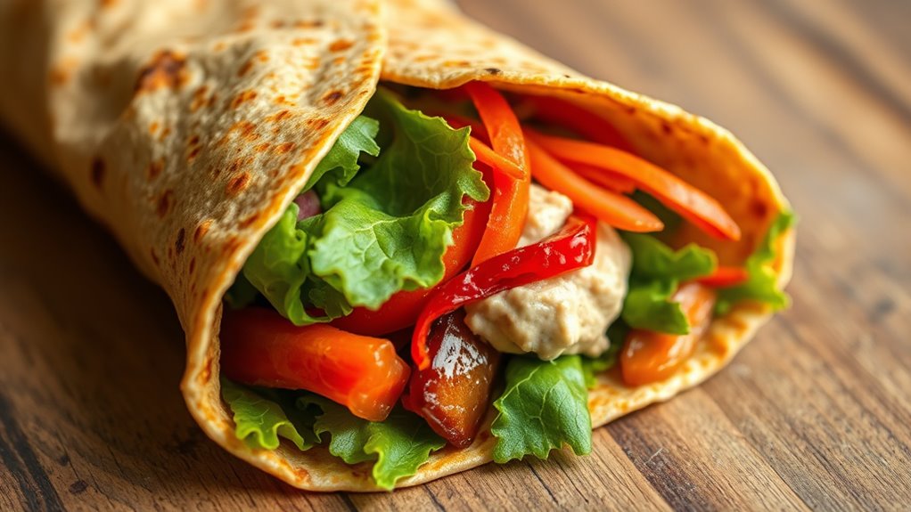 homemade red lentil wraps