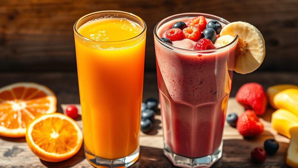 juice and smoothie nutrition
