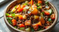 mediterranean lentil citrus salad
