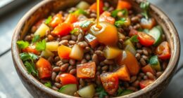 mediterranean lentil citrus salad