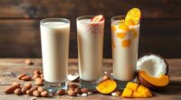 nut and fruit milkshakes