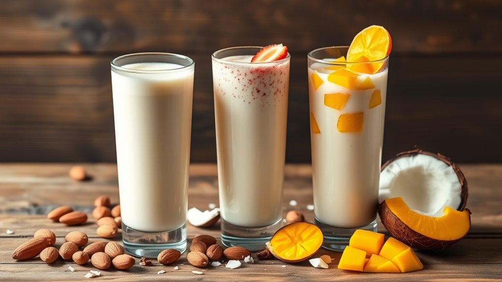 nut and fruit milkshakes