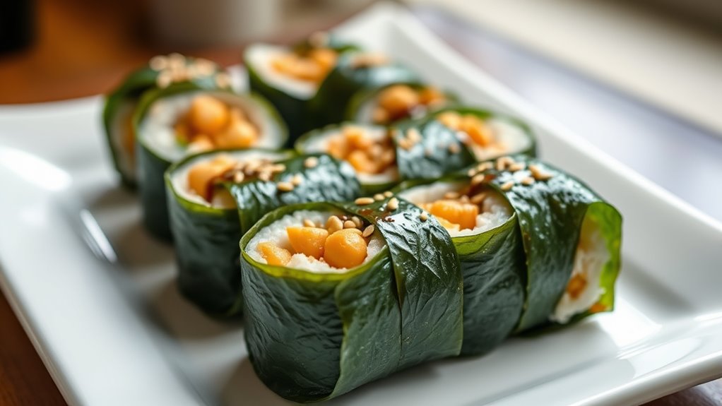 nutritious chickpea sushi rolls