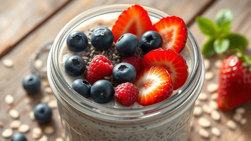 overnight oats chia prep