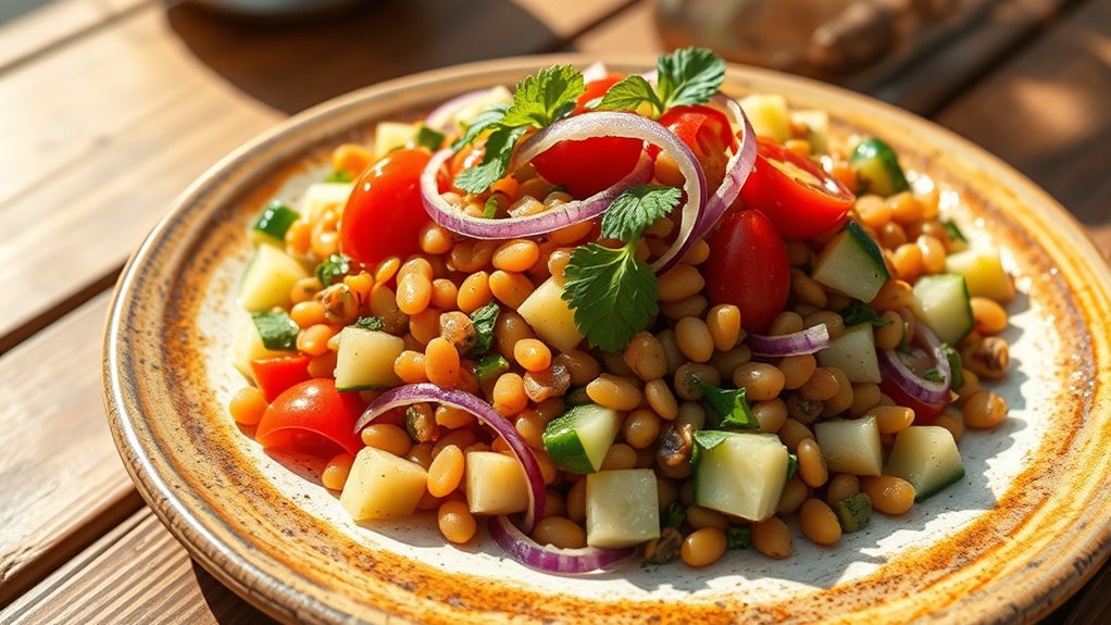perfectly cooked vibrant salad