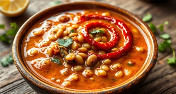 spicy lentil harissa stew