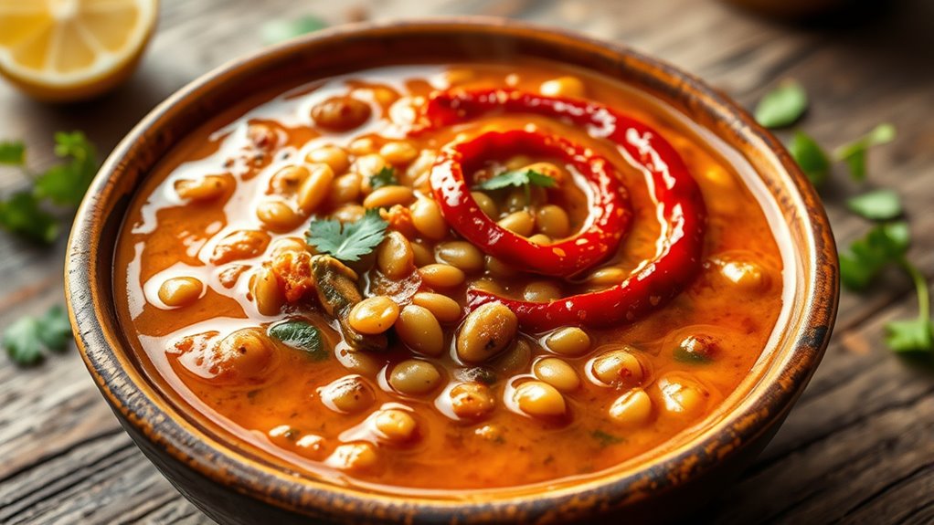 spicy lentil harissa stew