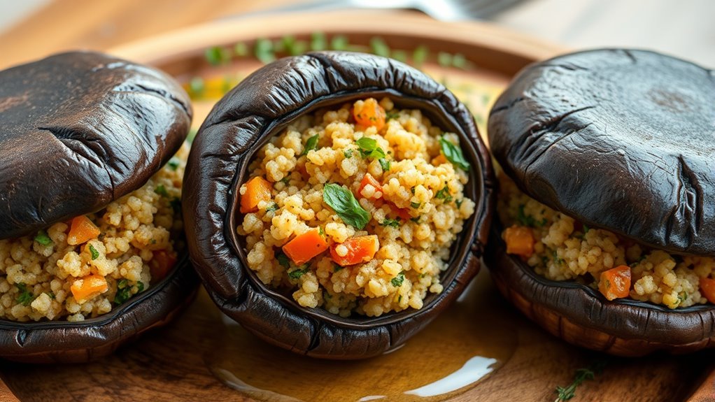 stuffed mushroom quinoa nutrition